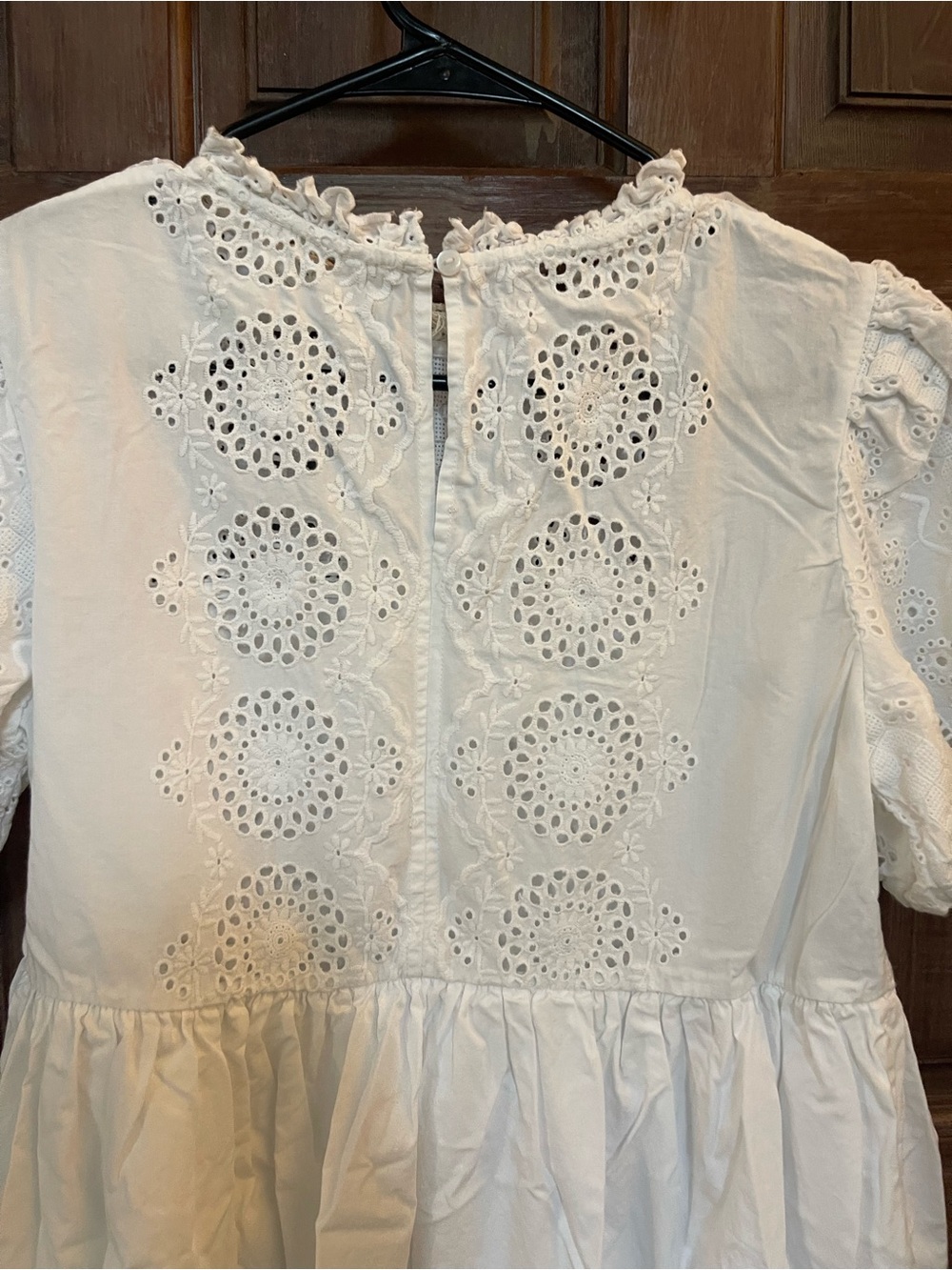Forever that Girl White Eyelet Puff-Sleeve Baby Doll Dress by Anthropologie Size - Picture 8 of 8